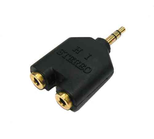 3.5mm Stereo Plug to 2x3.5mm Stereo Jack Black